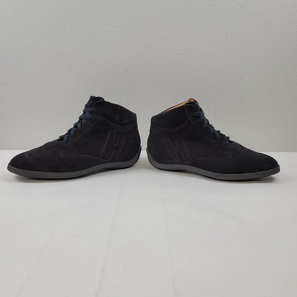HOGAN INTERACTIVE Mens Blue  suede Shoes Sneakers driving high top Size 10 - Picture 4 of 10